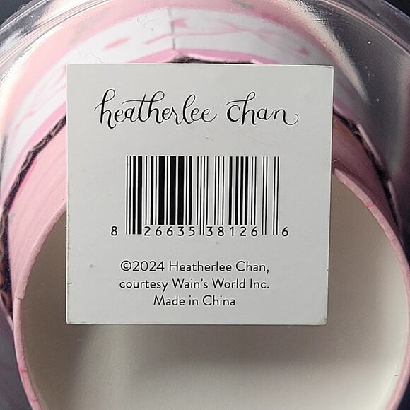 Heatherlee Chan Disposable Coffee Cups Powder Pink Bows Roses Coquette 16 oz NIP - Picture 6 of 6